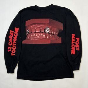 Post Malone Shirt Mens Medium 12 Carat Toothache Tour Concert Rap Tee